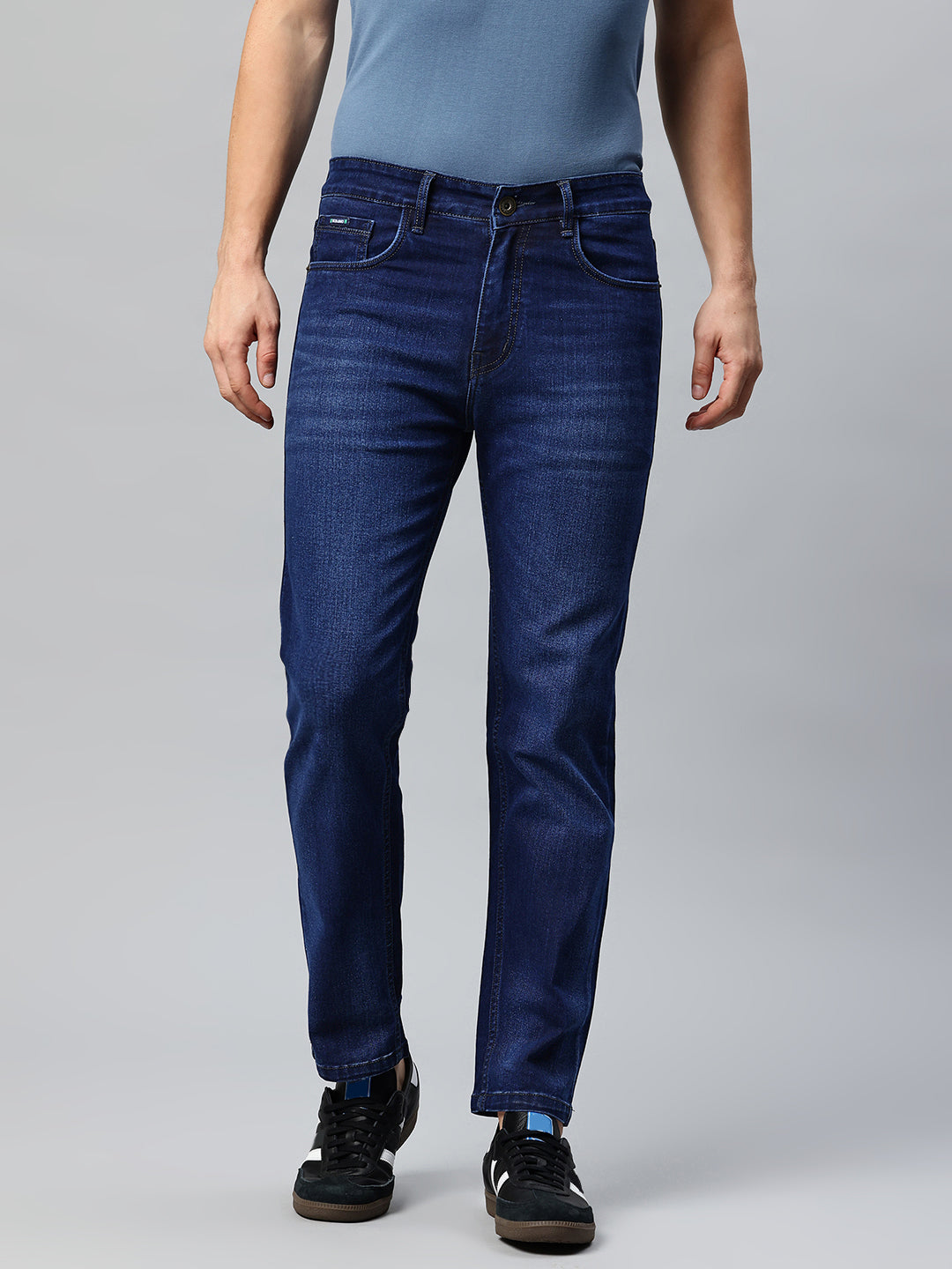 Men Blue Relaxed Fit Stretchable Jeans