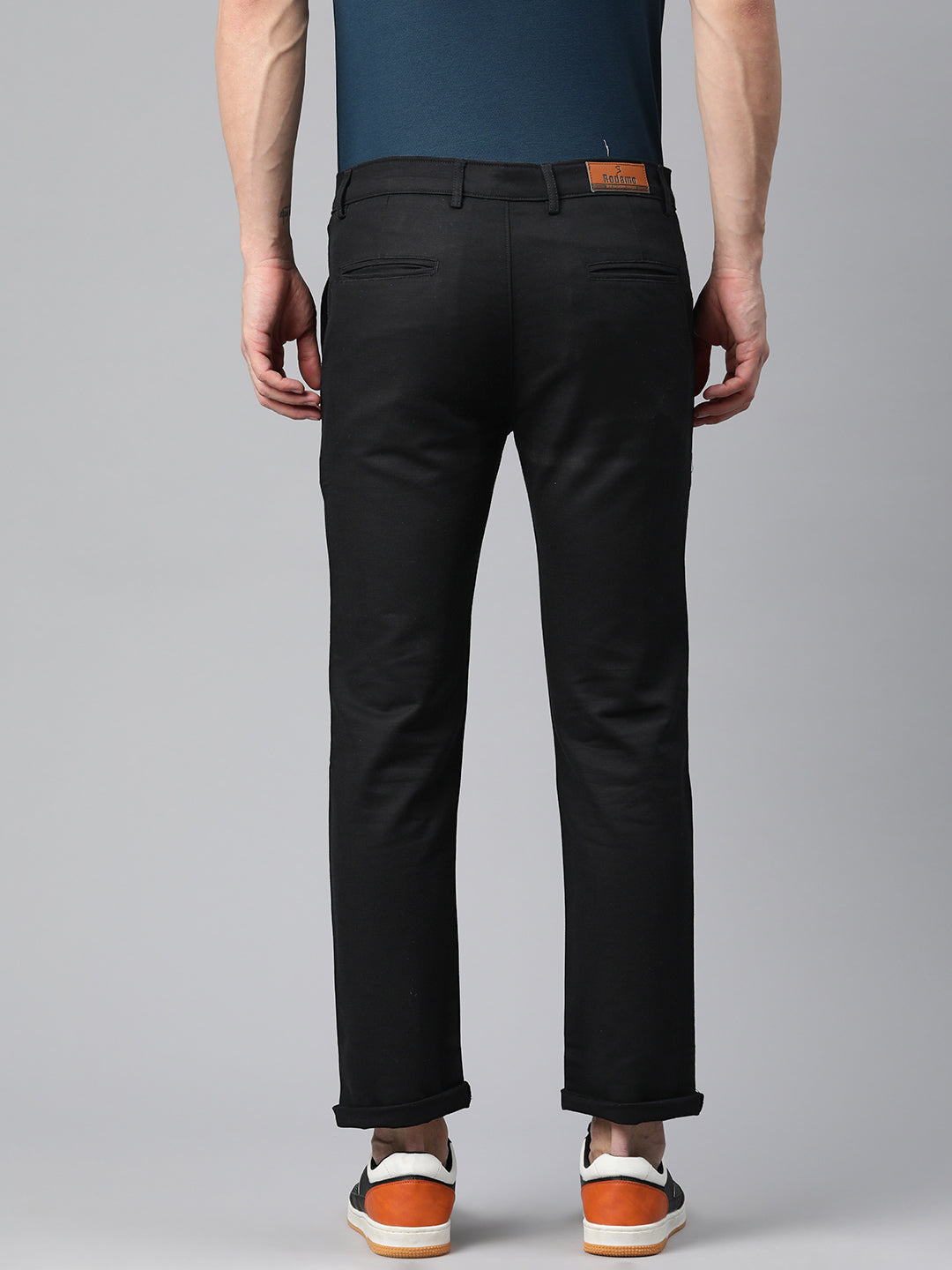 Men Black Slim Fit Trousers