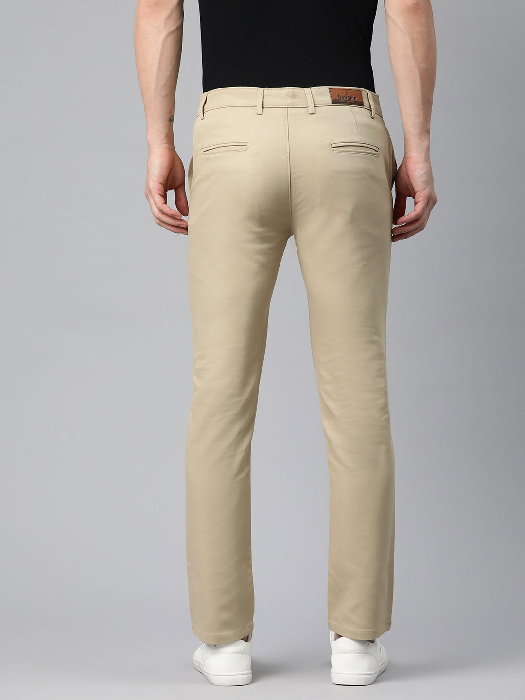 Men Beige Slim Fit Trousers