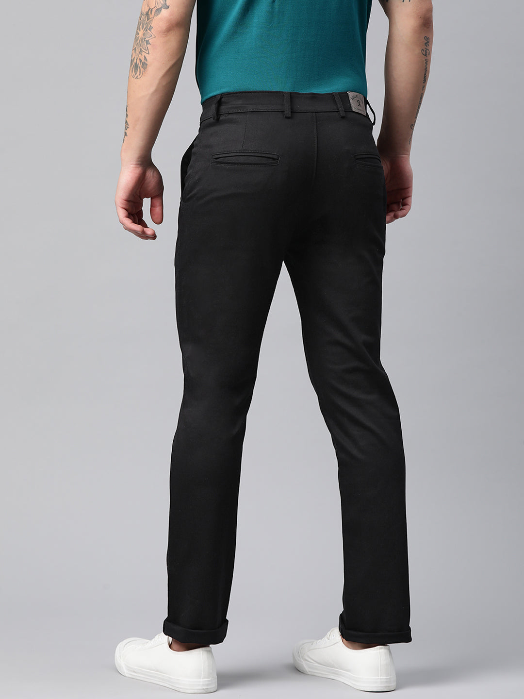 Men Black Slim Fit Trousers