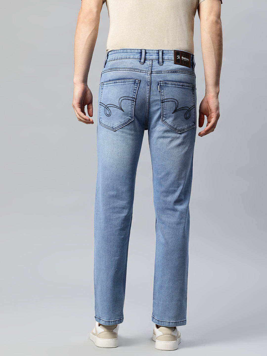 Men Blue Relaxed Fit Stretchable Jeans