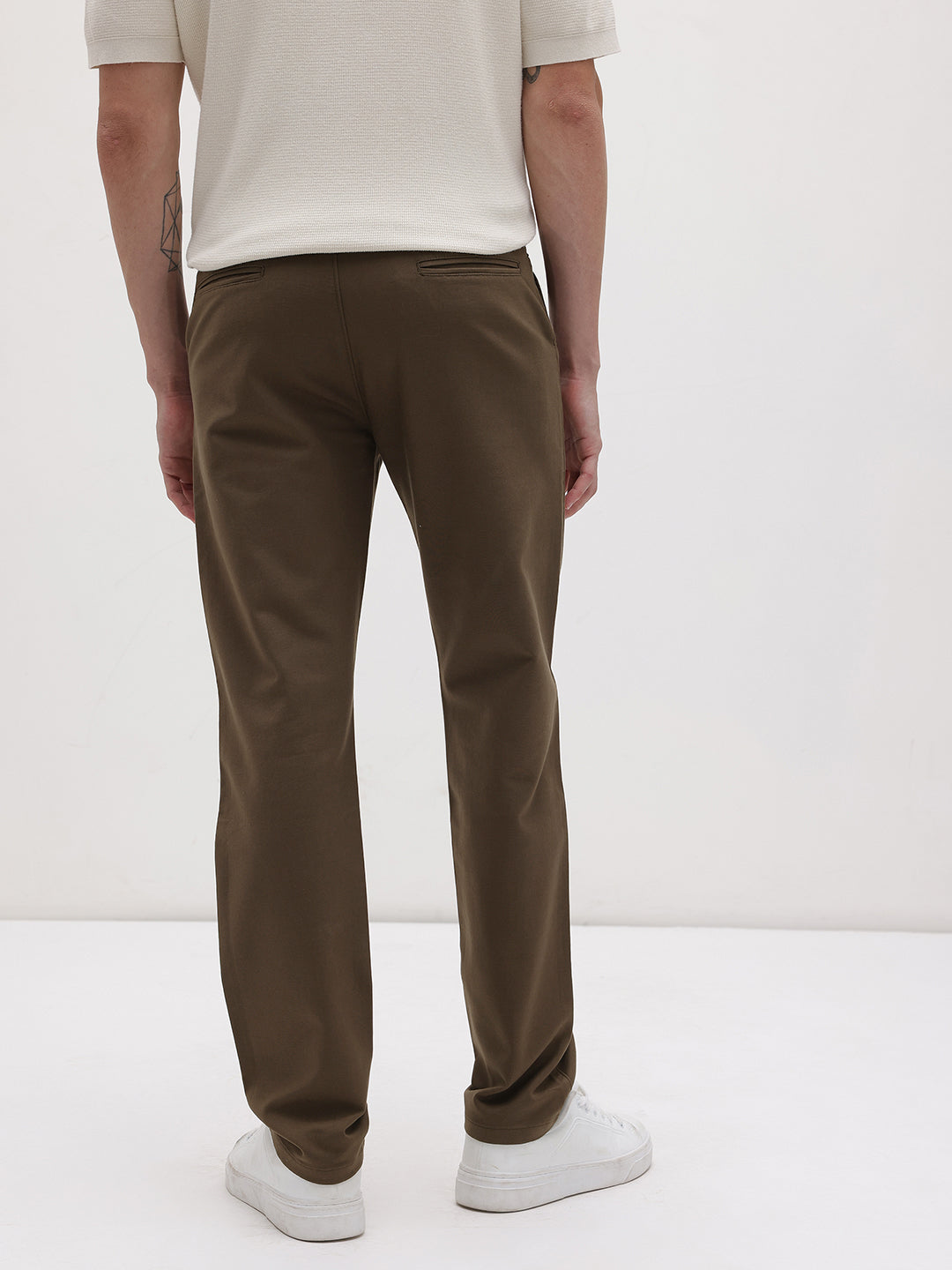 Men Brown Slim Fit Trousers