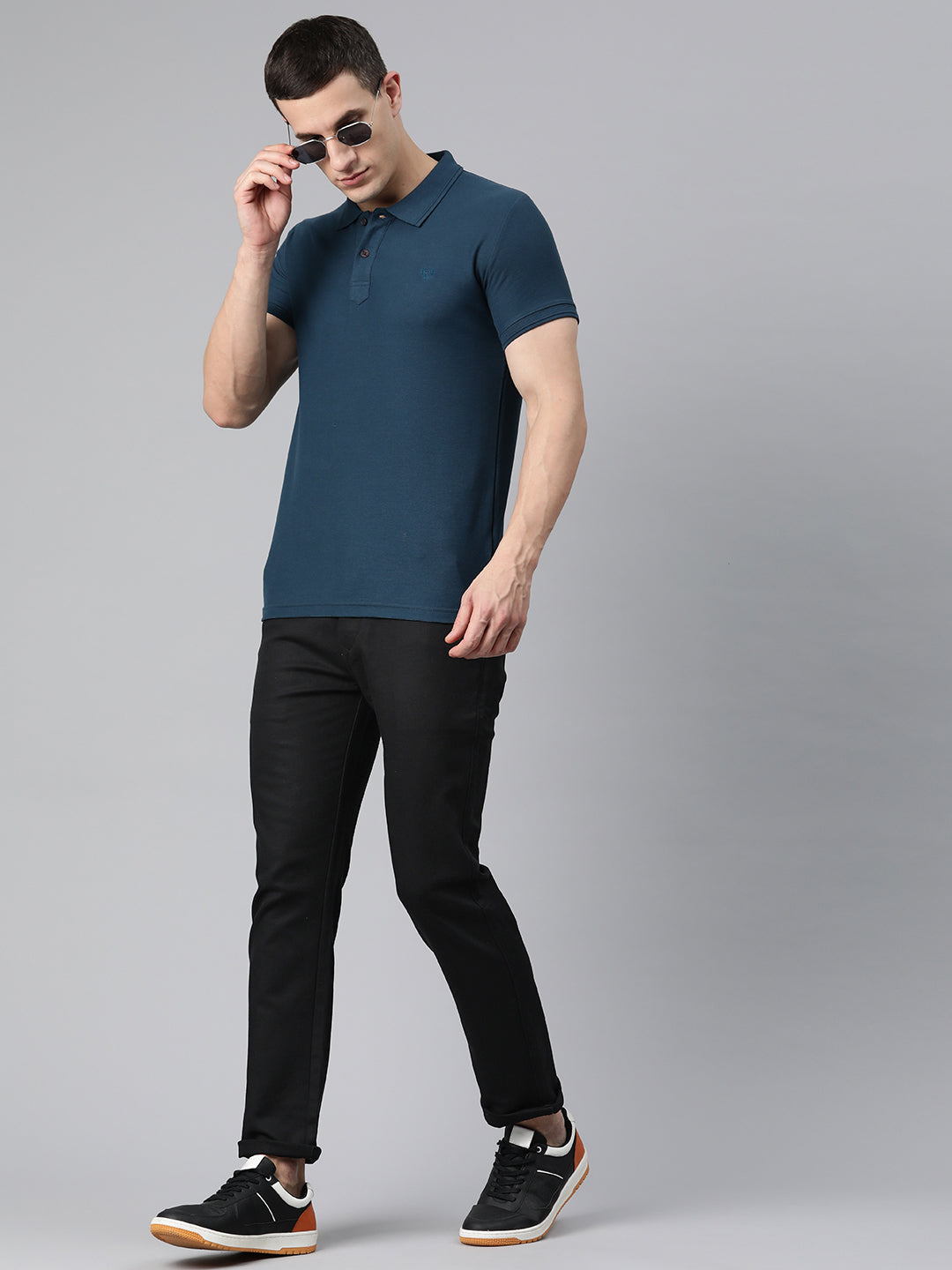Men Black Slim Fit Trousers
