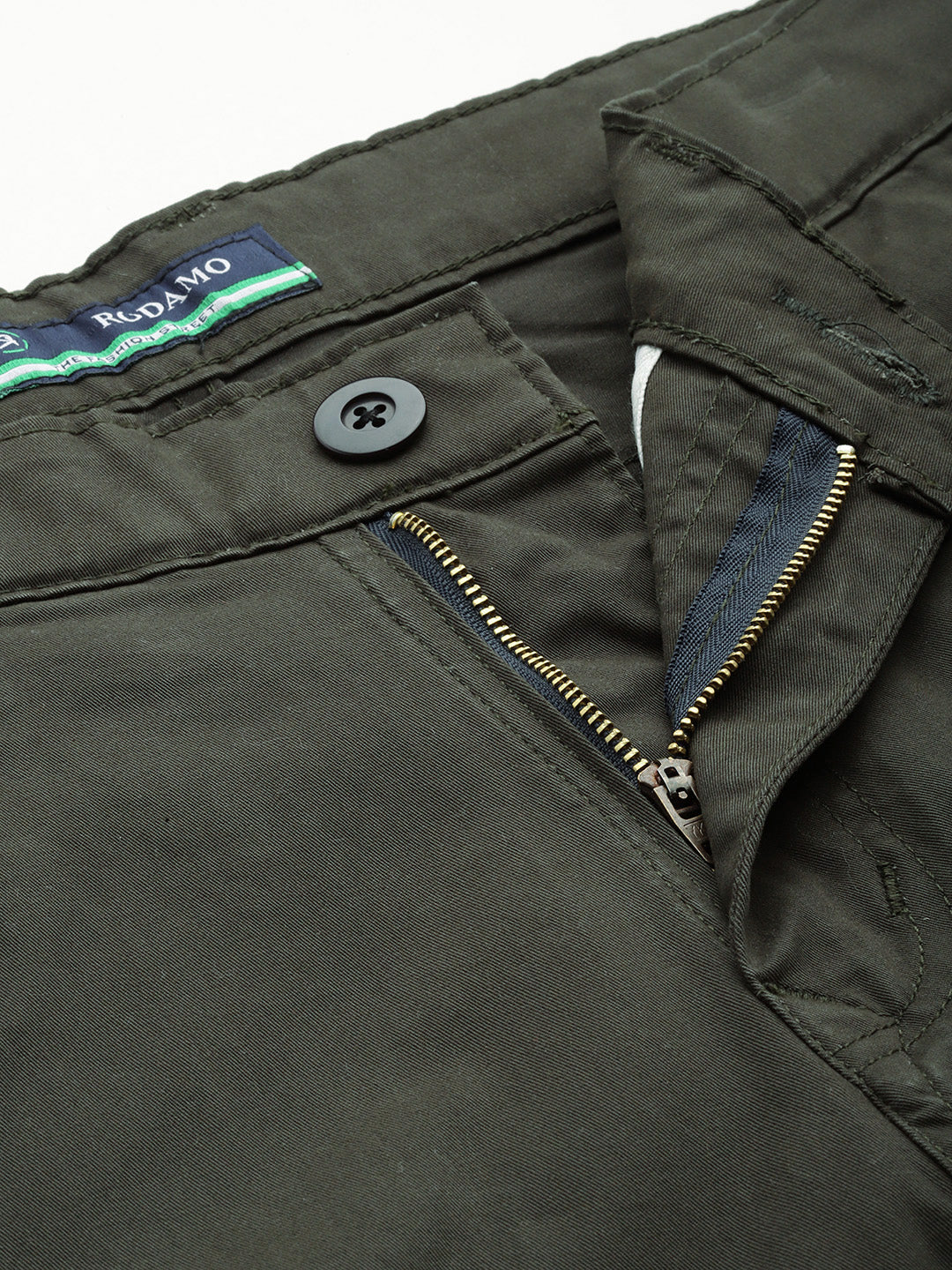 Men Green Relaxed Fit Stretchable Cargo Trousers