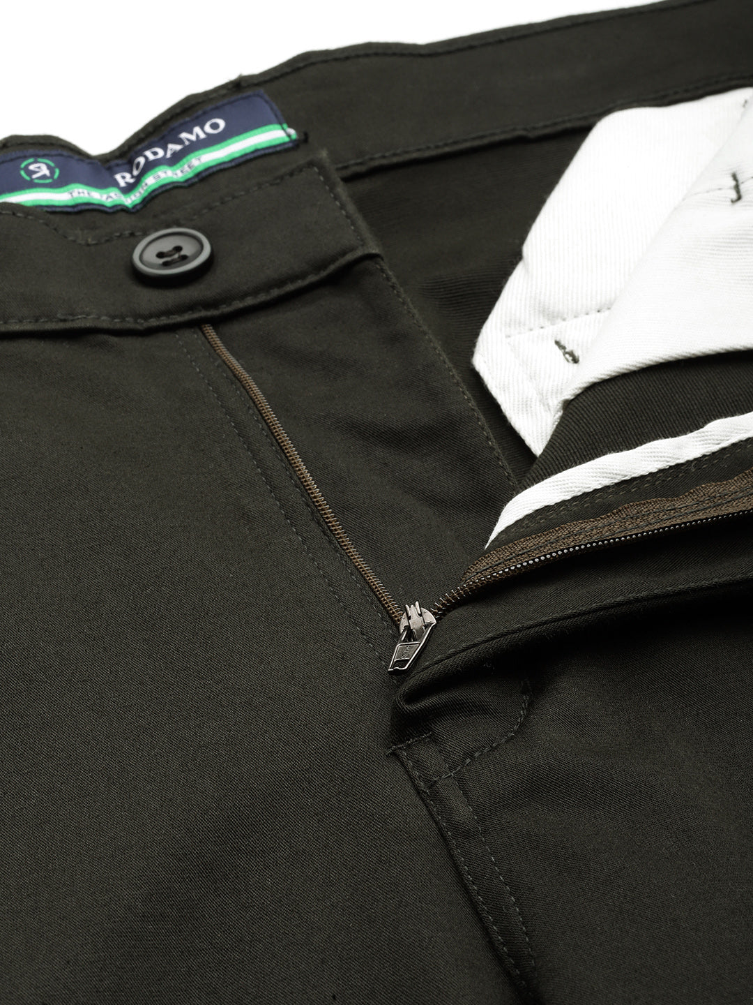 Men Green Slim Fit Trousers