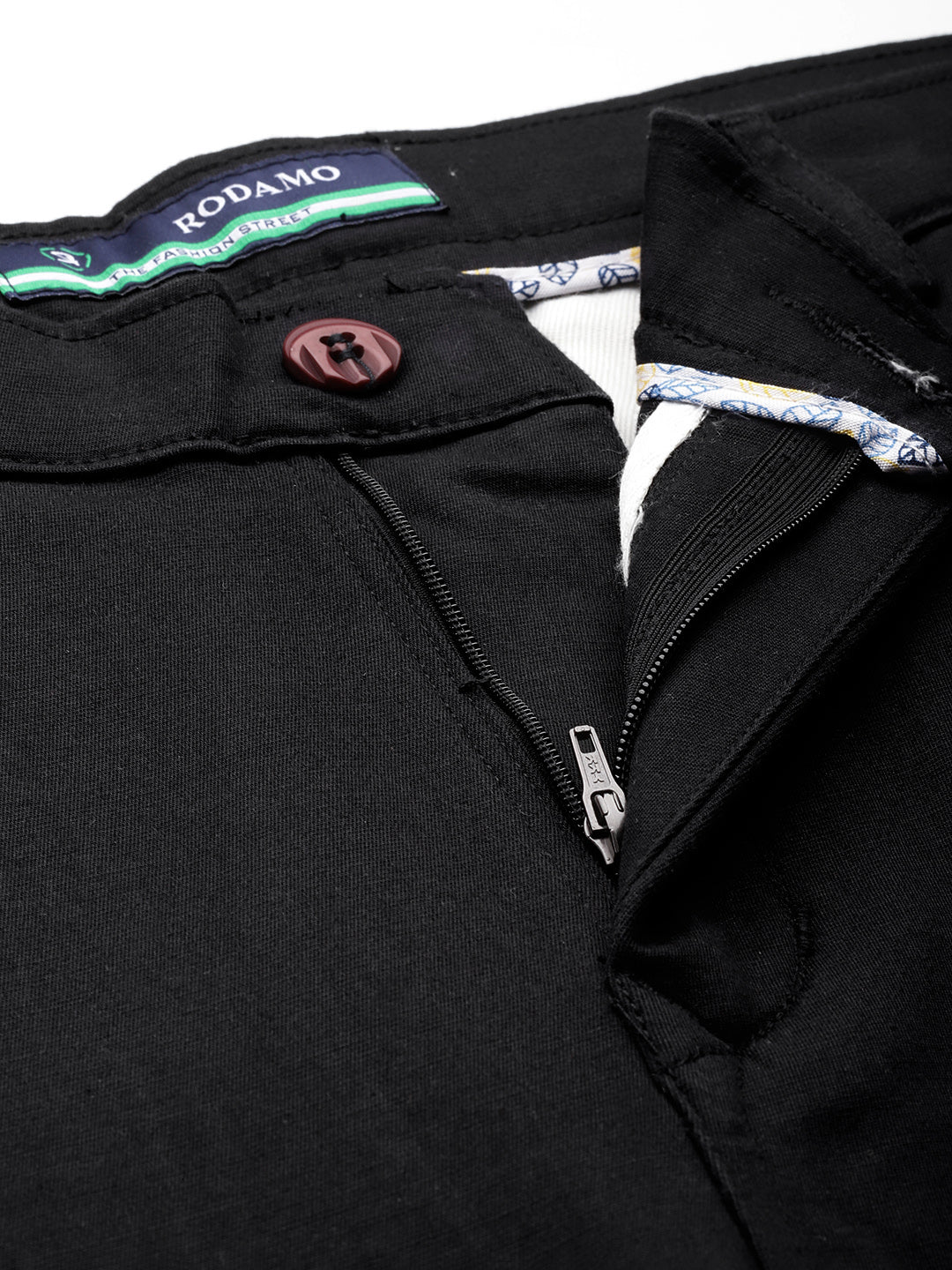 Men Black Slim Fit Trousers