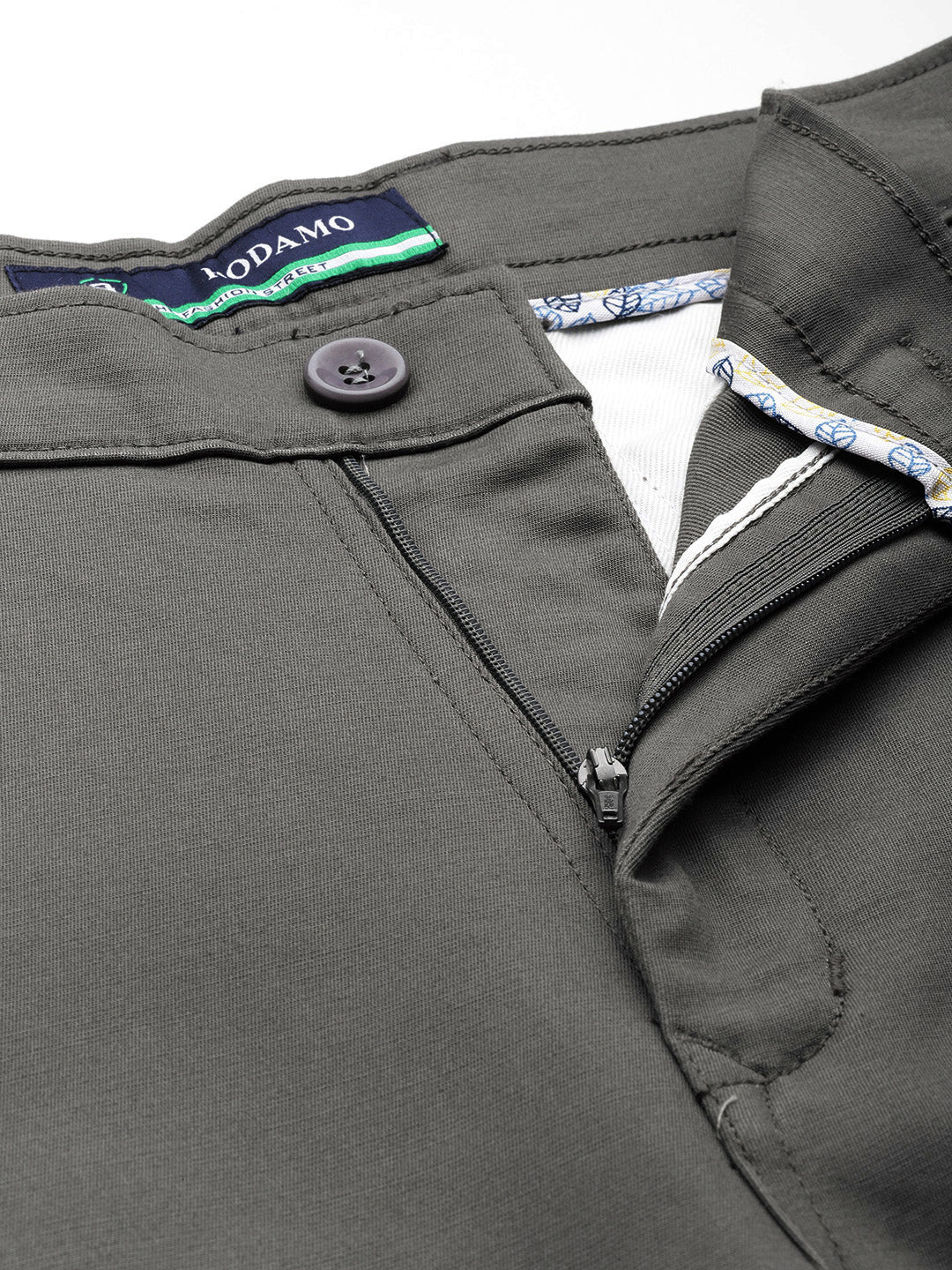 Men Grey Slim Fit Trousers