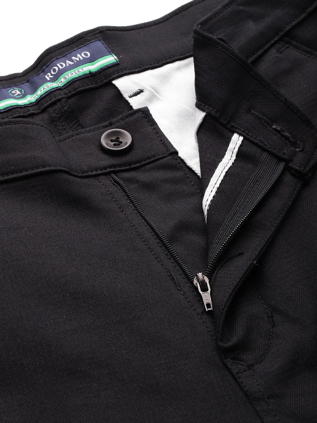 Men Black Relaxed Fit Checkered Trousers