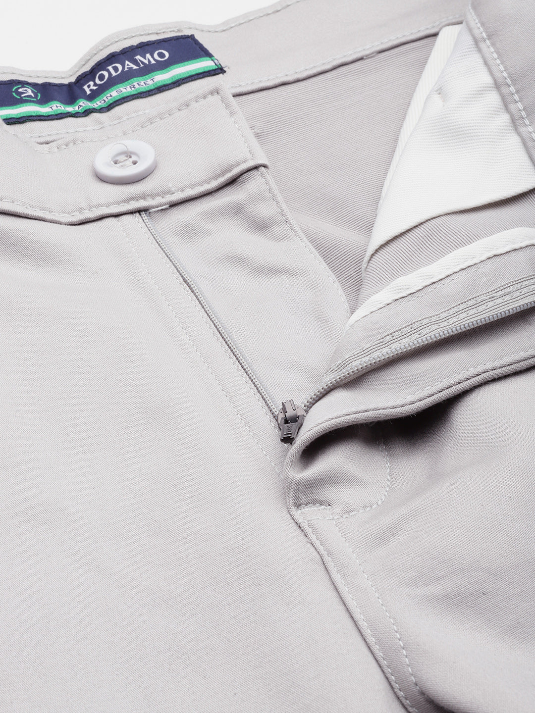 Men Grey Slim Fit Trousers