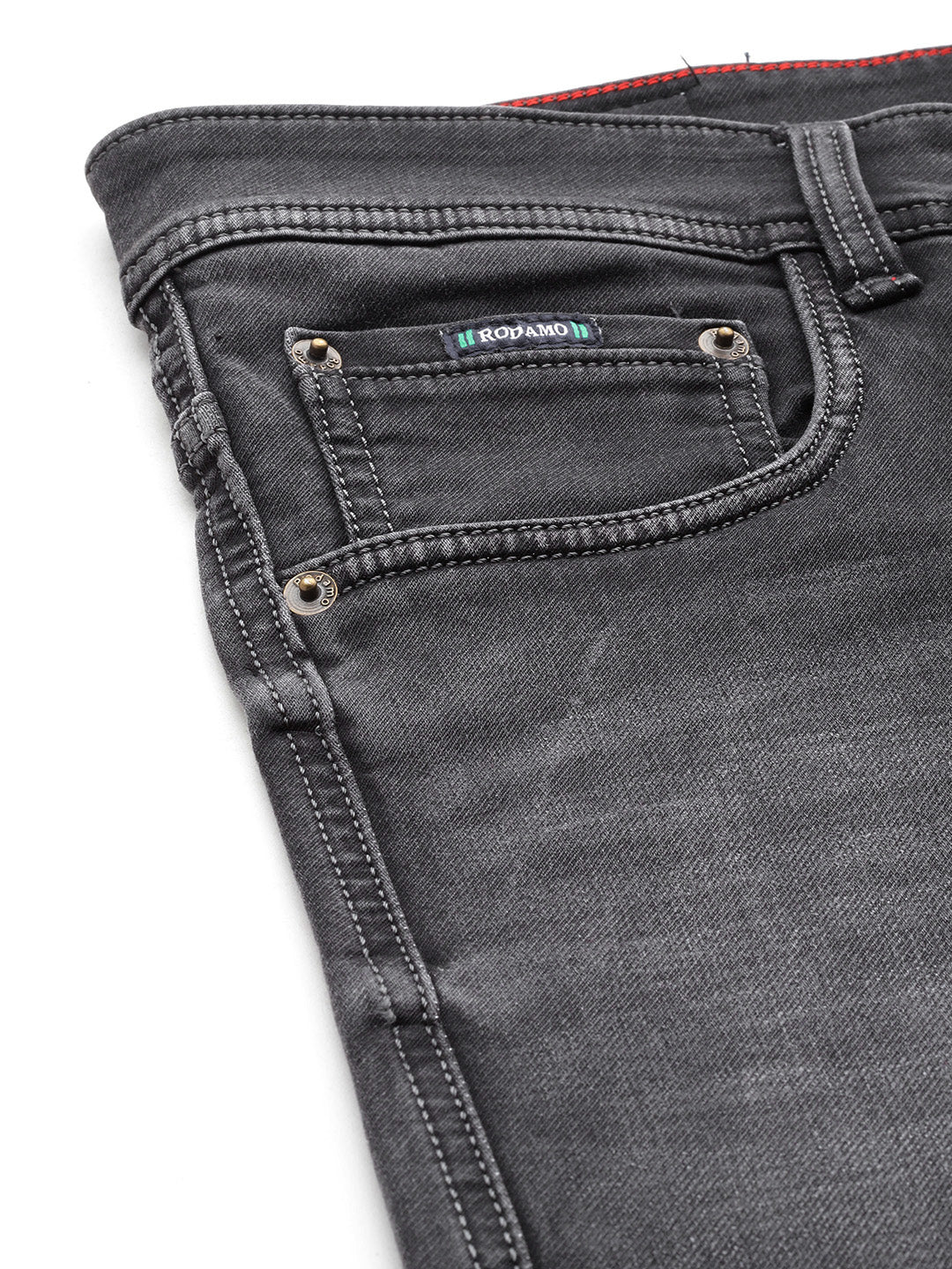 Men Grey Relaxed Fit Stretchable Cargo Jeans