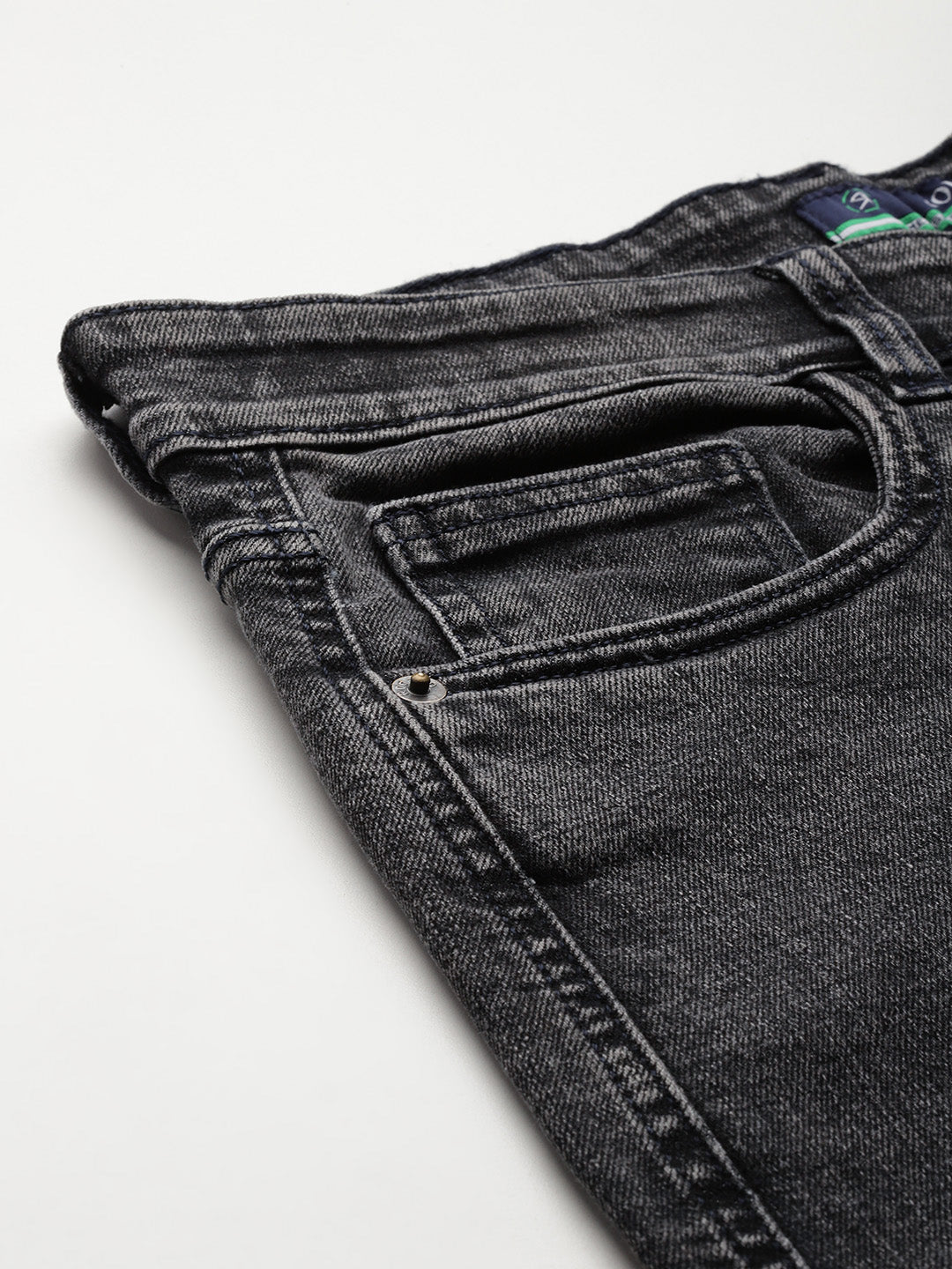 Men Grey Relaxed Fit Stretchable Cargo Jeans