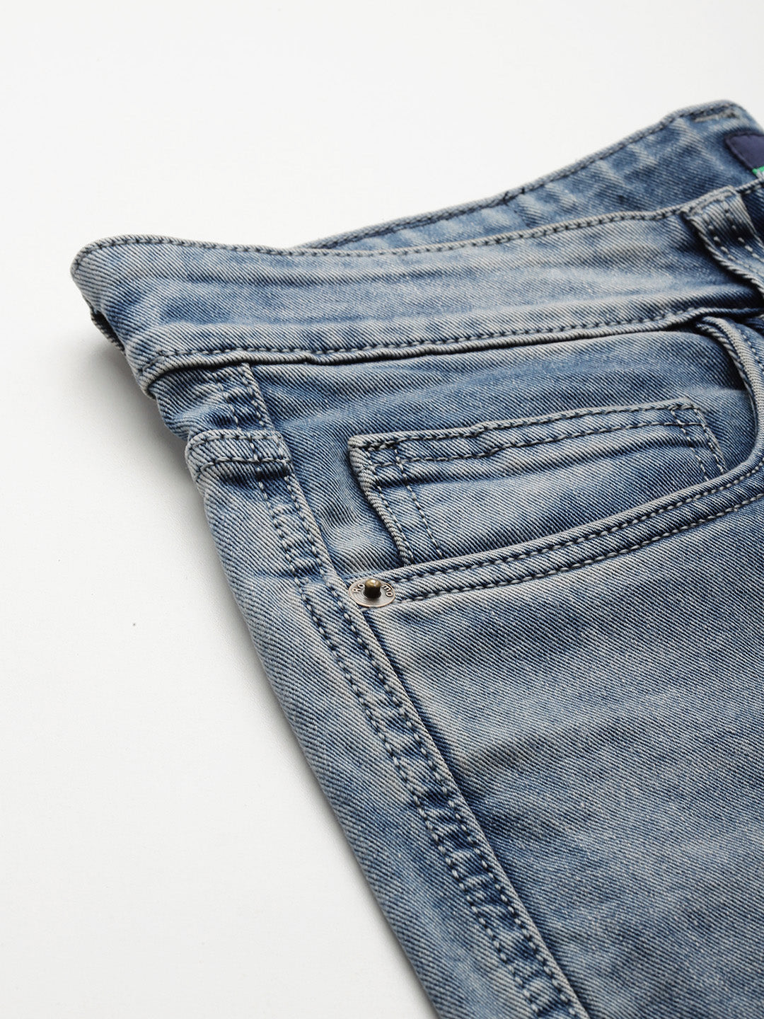 Men Blue Relaxed Fit Stretchable Cargo Jeans