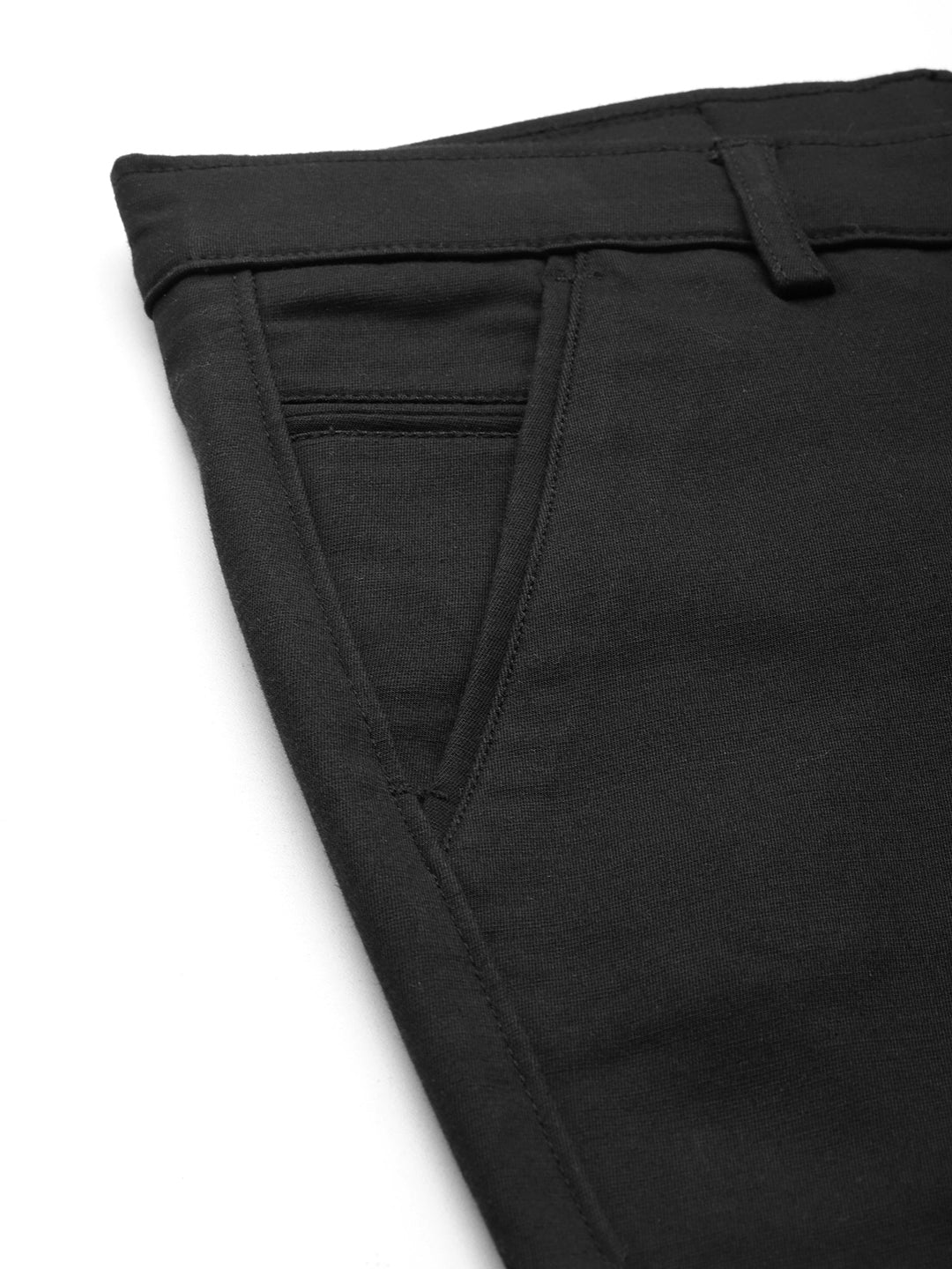 Men Black Slim Fit Trousers