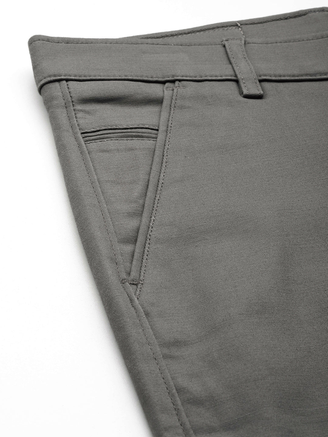 Men Grey Slim Fit Trousers