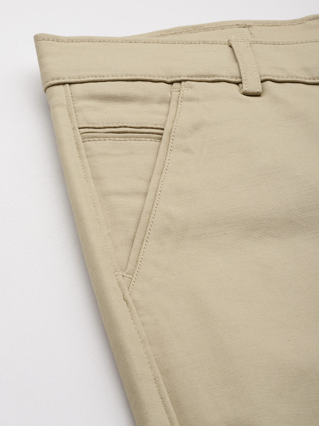 Men Beige Slim Fit Trousers