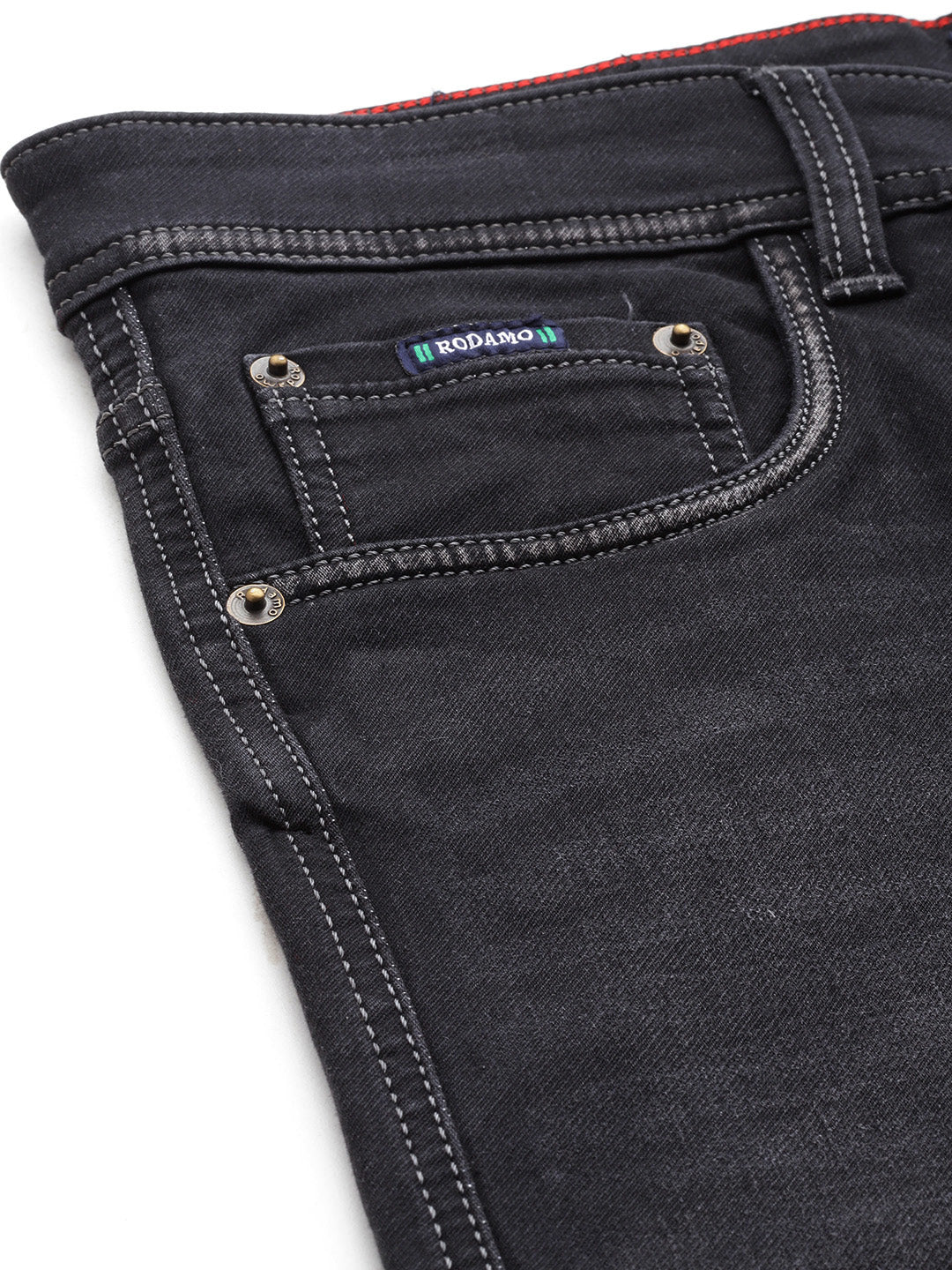 Men Black Relaxed Fit Stretchable Cargo Jeans