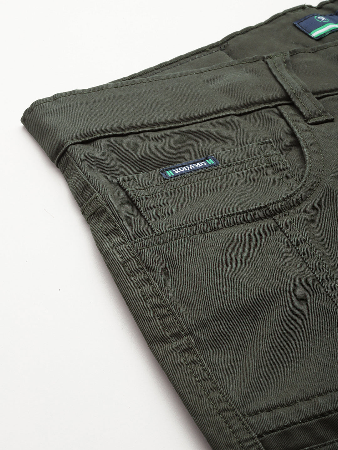Men Green Relaxed Fit Stretchable Cargo Trousers