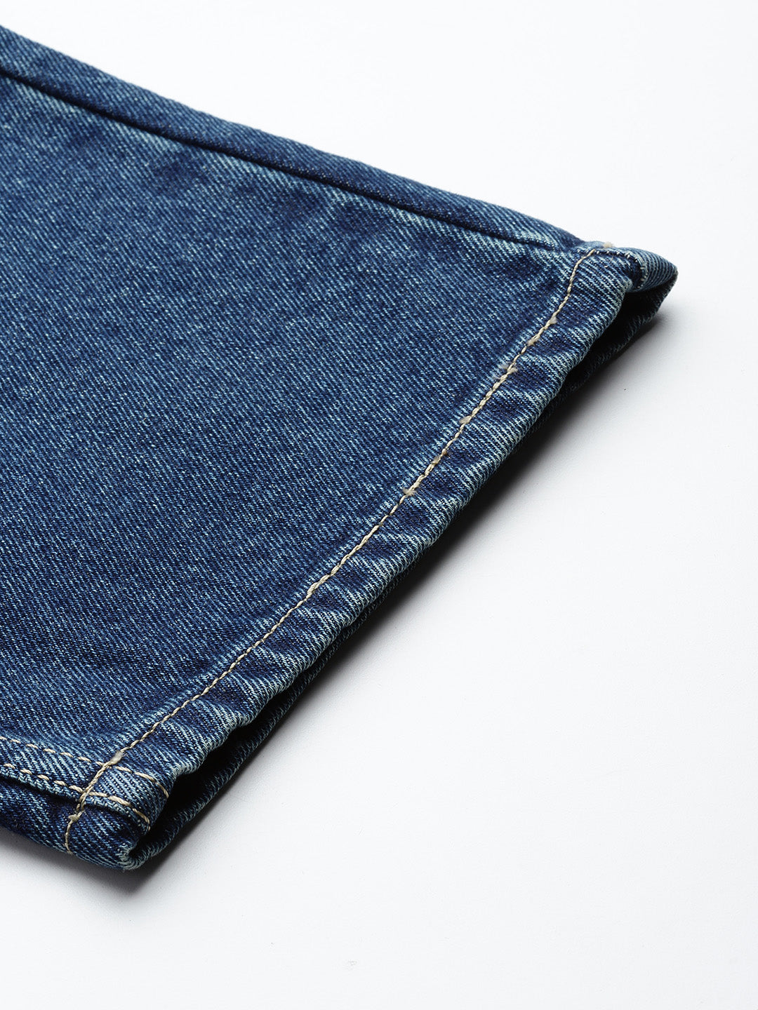 Men Blue Straight Fit Pure Cotton Jeans