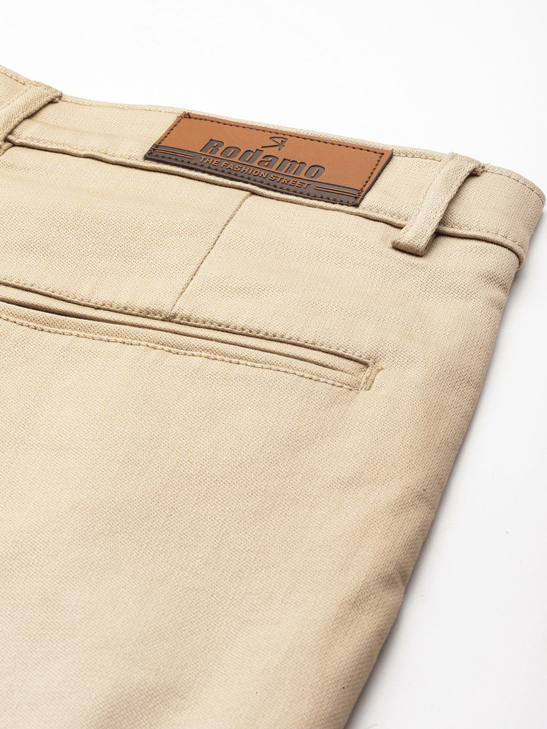Men Beige Slim Fit Trousers