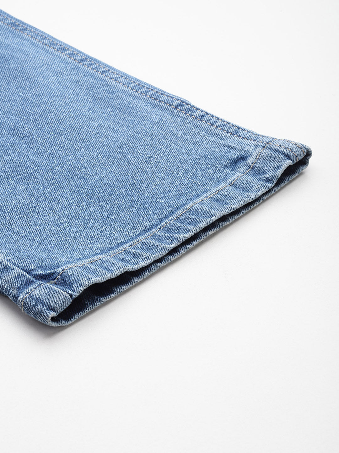 Men Blue Mid Rise Regular Fit Light Fade Stretchable Cotton Jeans