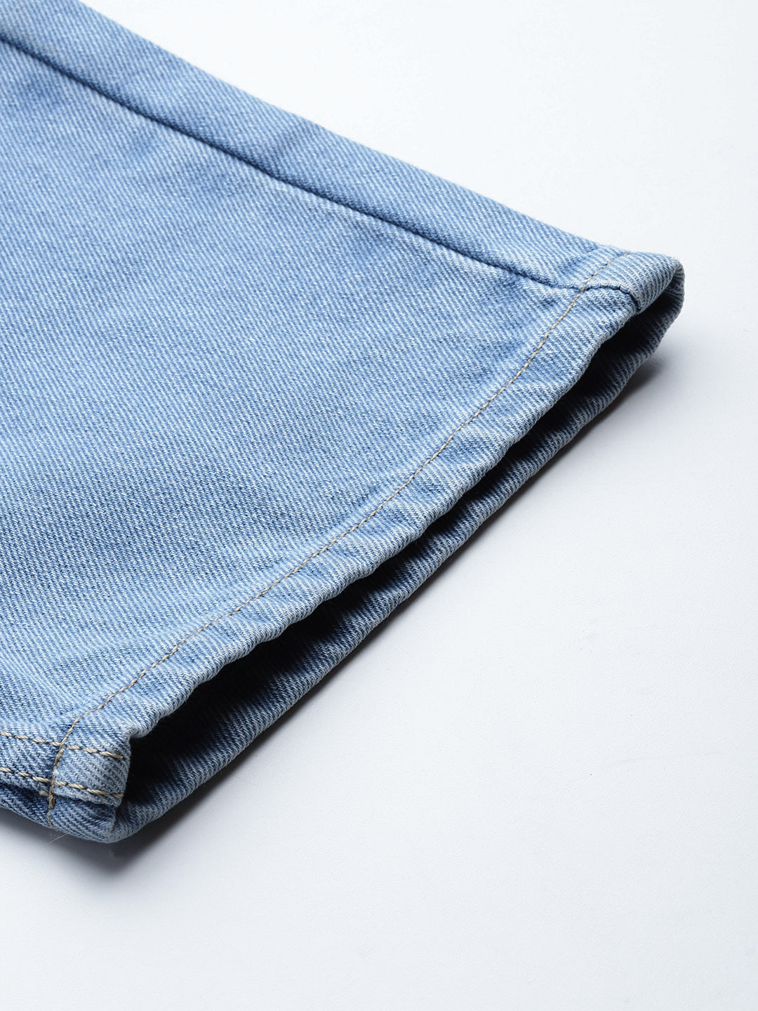 Men Blue Straight Fit Pure Cotton Jeans