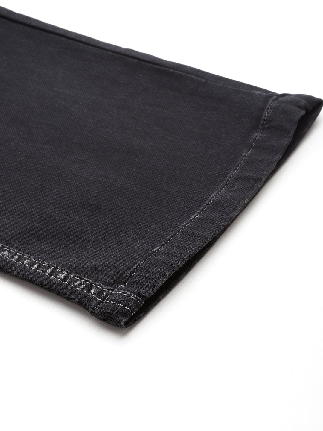 Men Black Relaxed Fit Stretchable Cargo Jeans