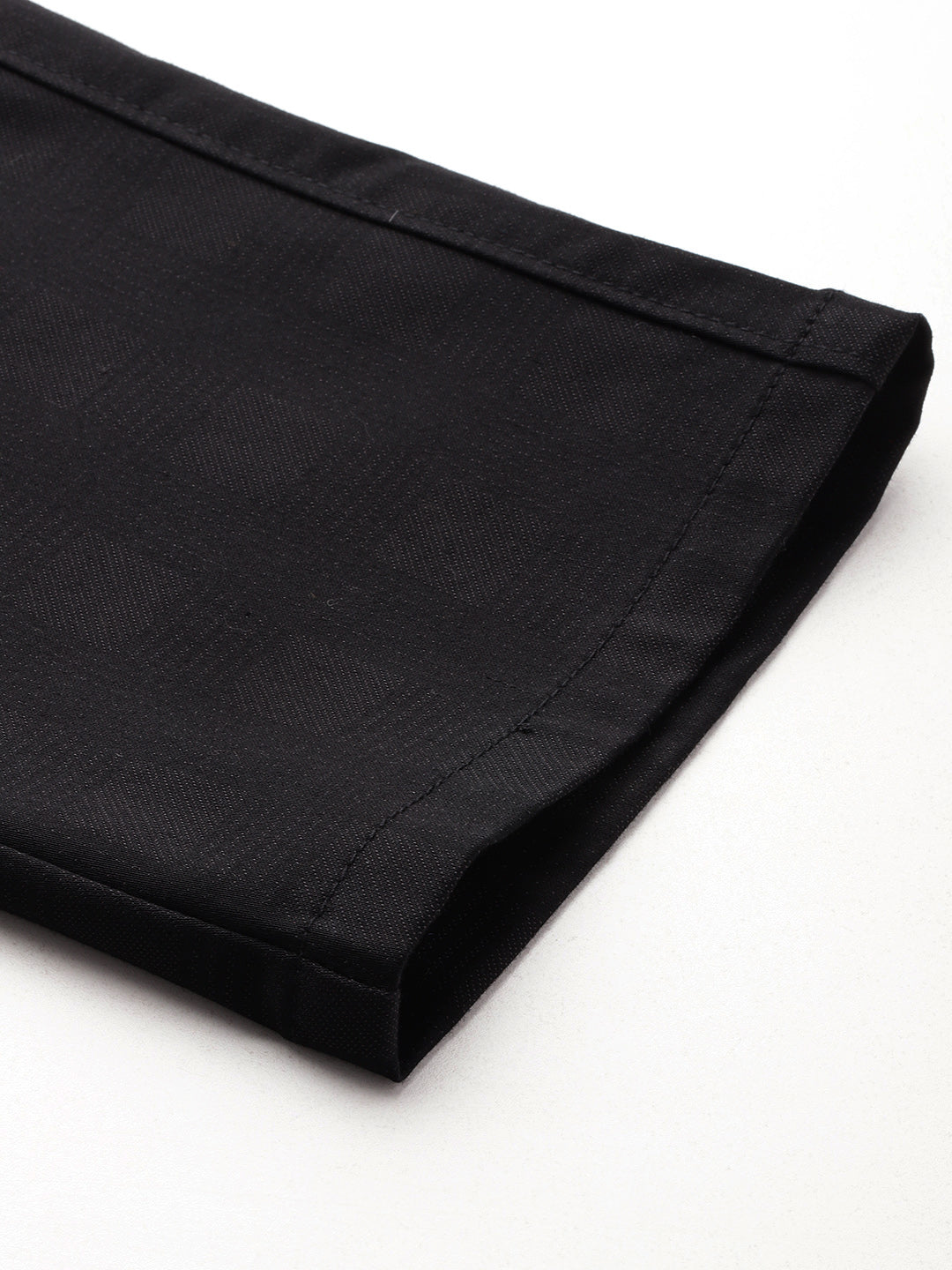 Men Black Relaxed Fit Checkered Trousers