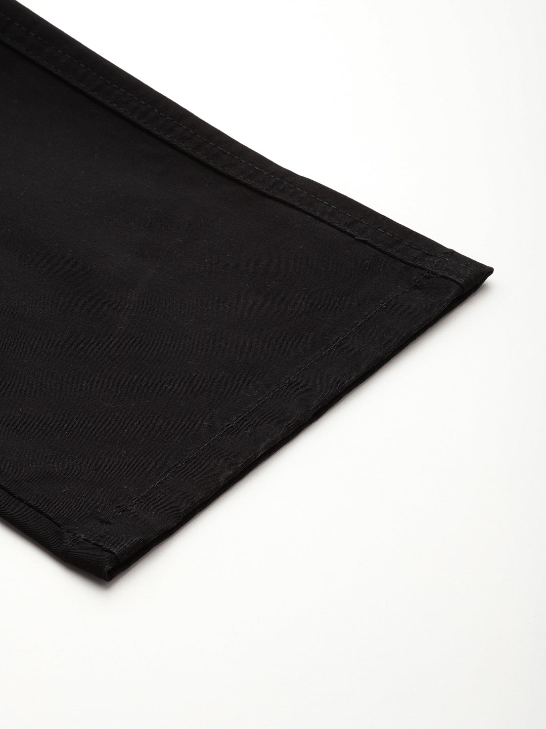 Men Black Relaxed Fit Stretchable Cargo Trousers