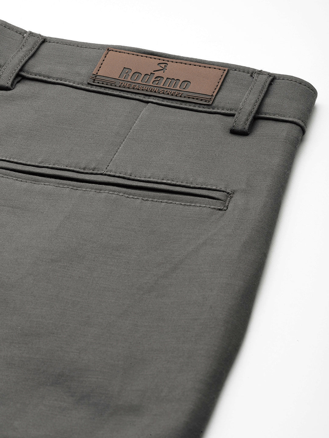 Men Grey Slim Fit Trousers