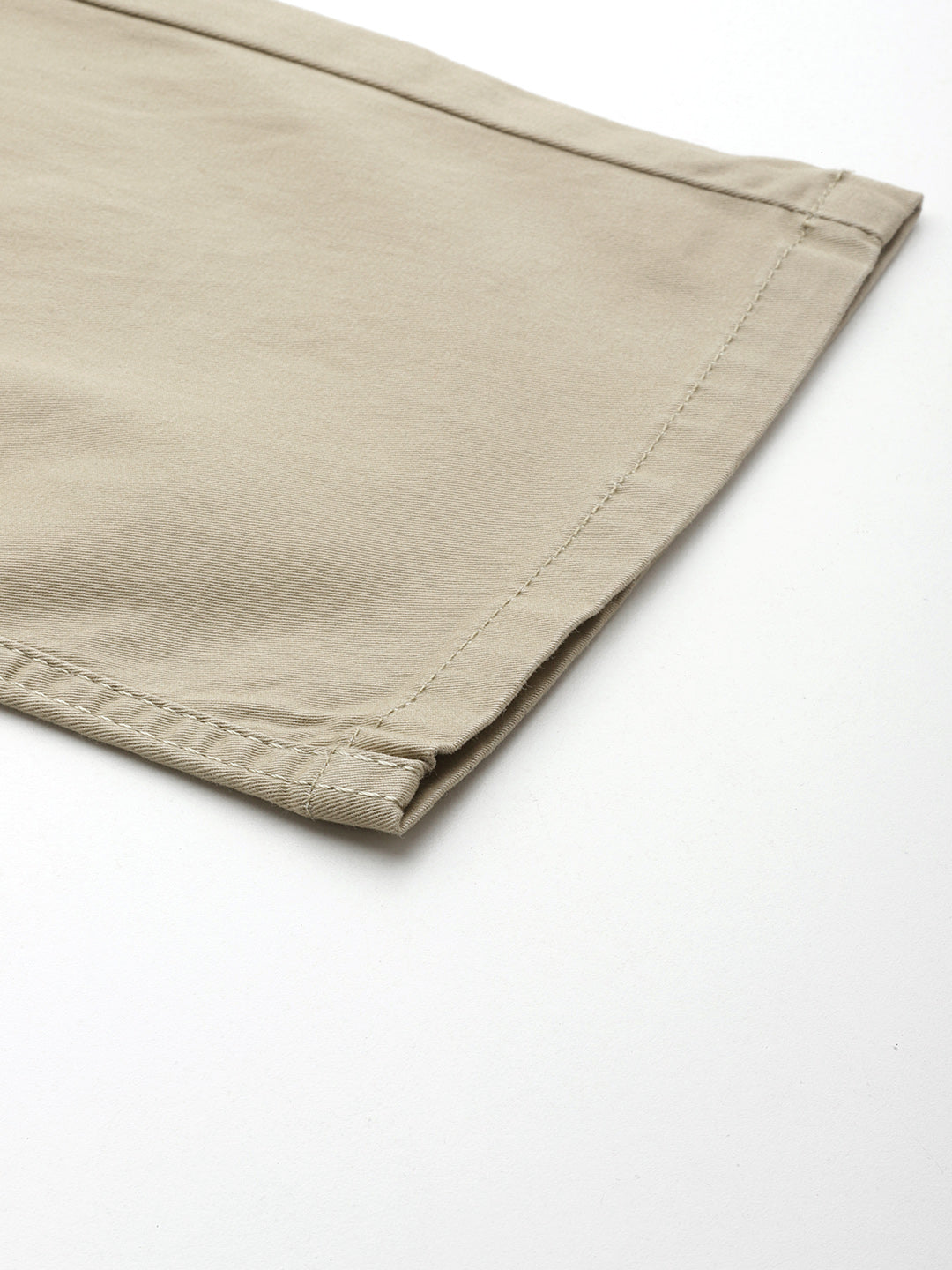 Men Khaki Slim Fit Cargo Trousers