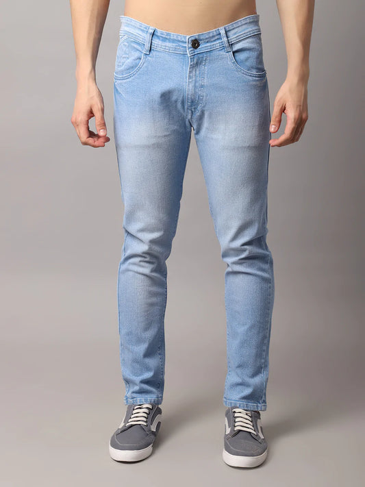 Men Blue Slim Fit Light Fade Stretchable Jeans