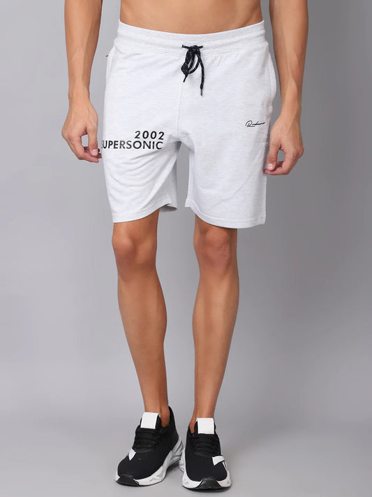Men Grey Slim Fit Sports Shorts