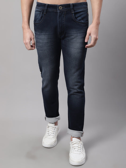 Men Slim Fit Heavy Fade Stretchable Cotton Jeans