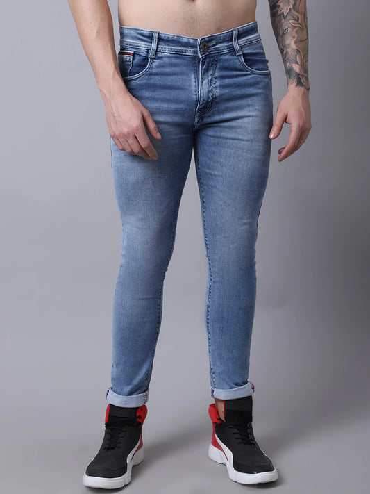 Men Blue Slim Fit Heavy Fade Jeans