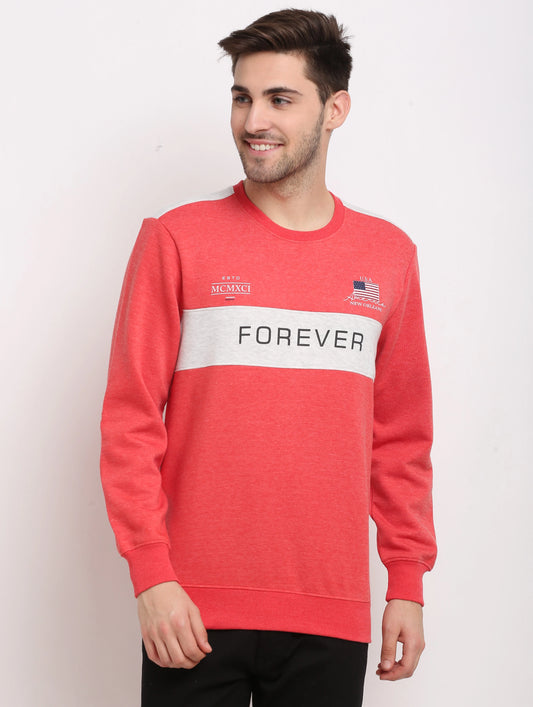 Men Coral Printed Sweatshirt