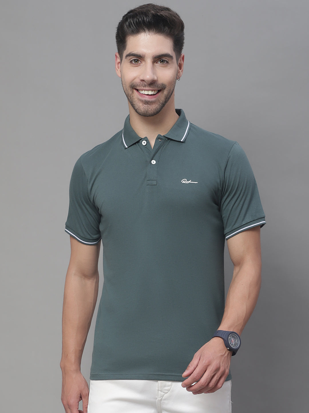 Polo Collar Slim Fit Cotton T-Shirt