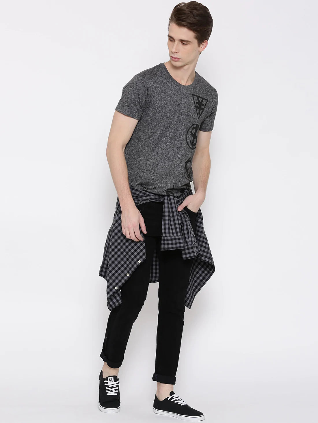 Men Black Slim Fit Denims