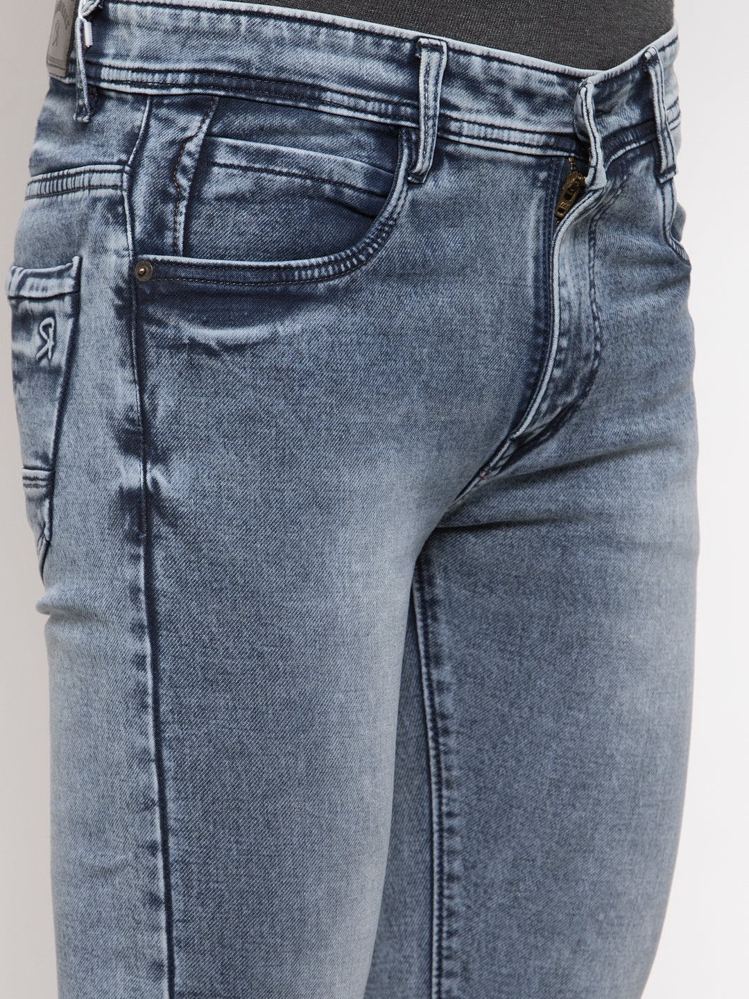 Men Grey Slim Fit Denims