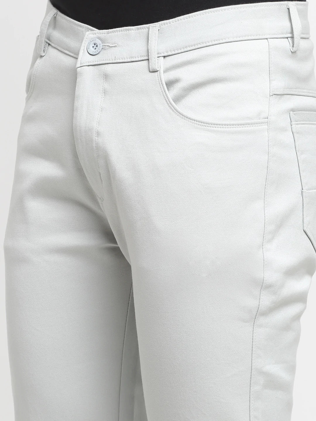 Men Grey Solid Slim Fit Jeans