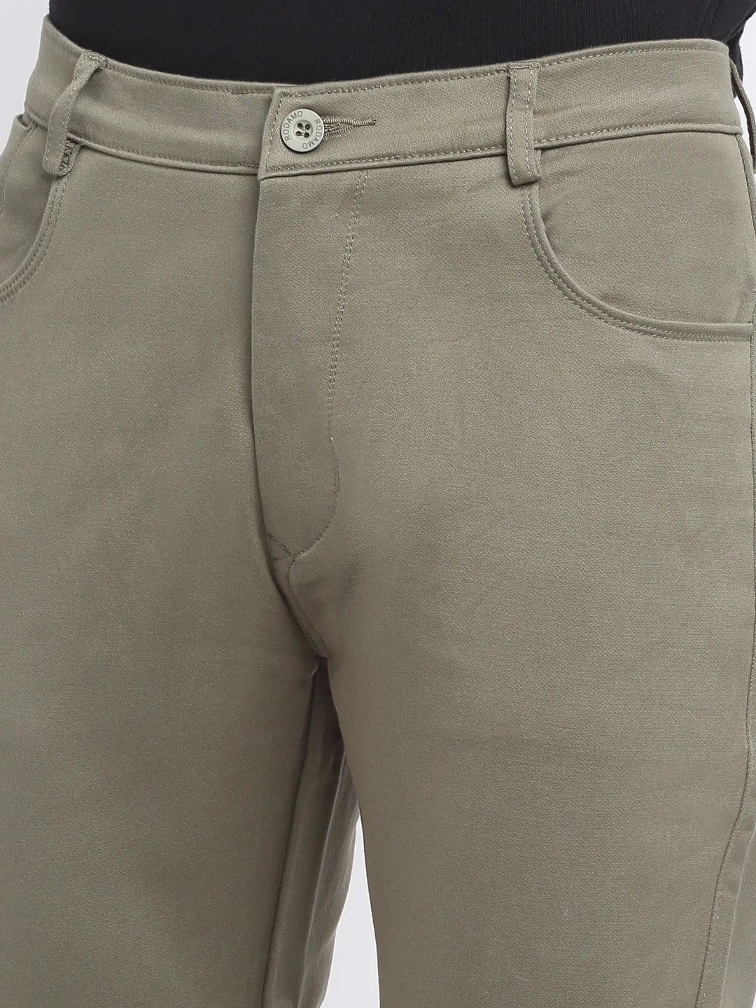 Men Olive Green Slim Fit Mid-Rise Clean Look Stretchable Jeans