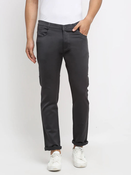 Men Grey Slim Fit Mid-Rise Clean Look Jeans