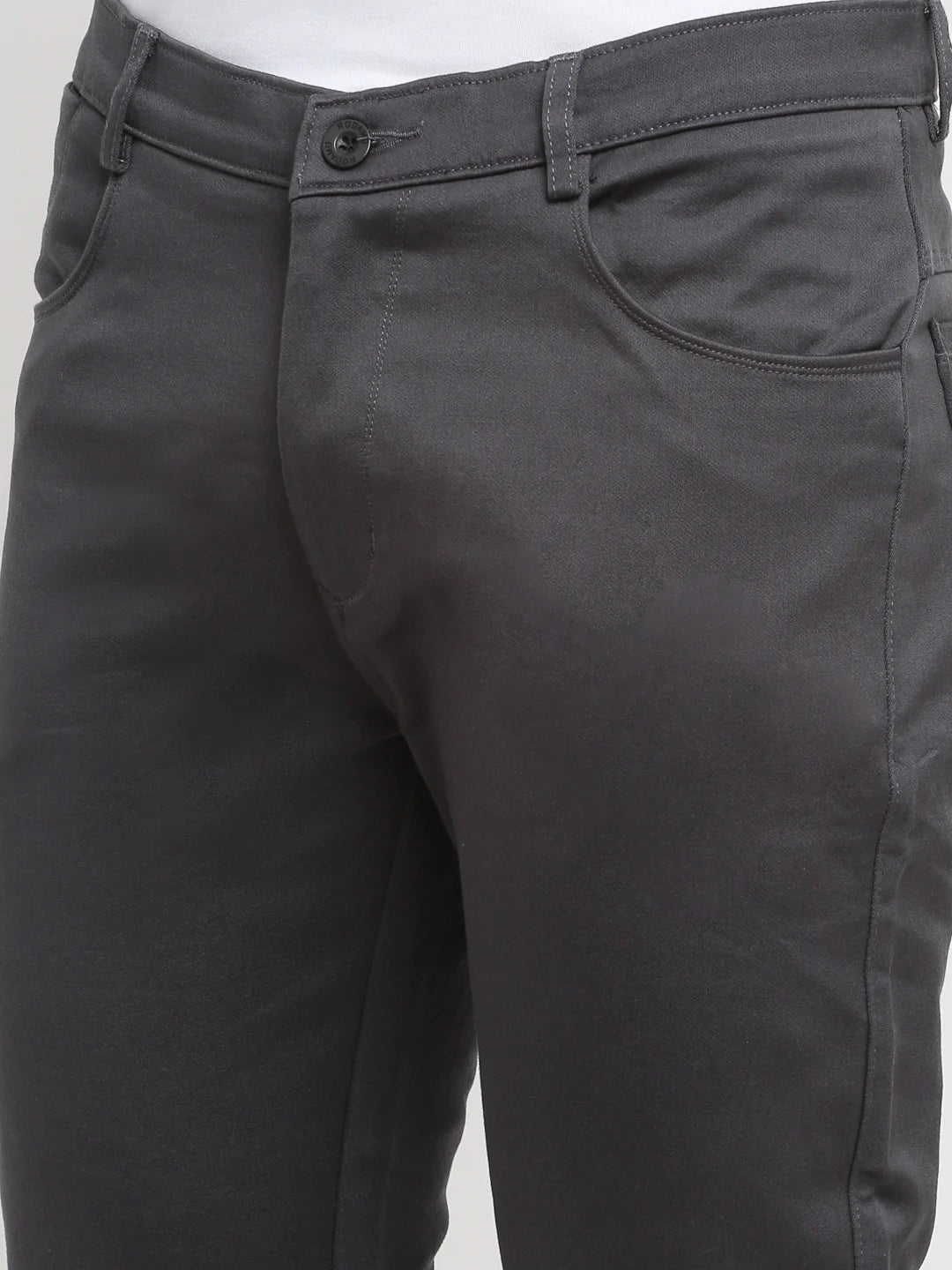 Men Grey Slim Fit Mid-Rise Clean Look Jeans