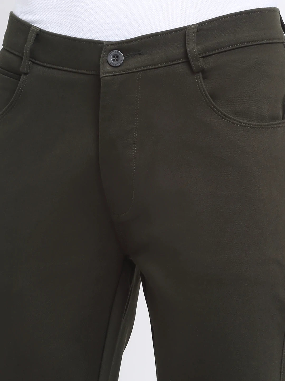 Men Green Slim Fit Jeans