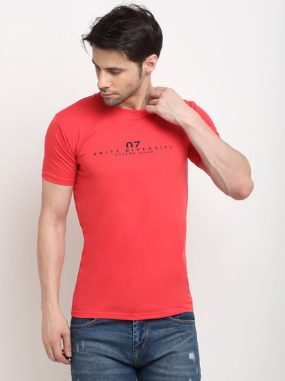 Men Navy, Red & Green Pack of 3 Solid Cotton Lounge Tshirts