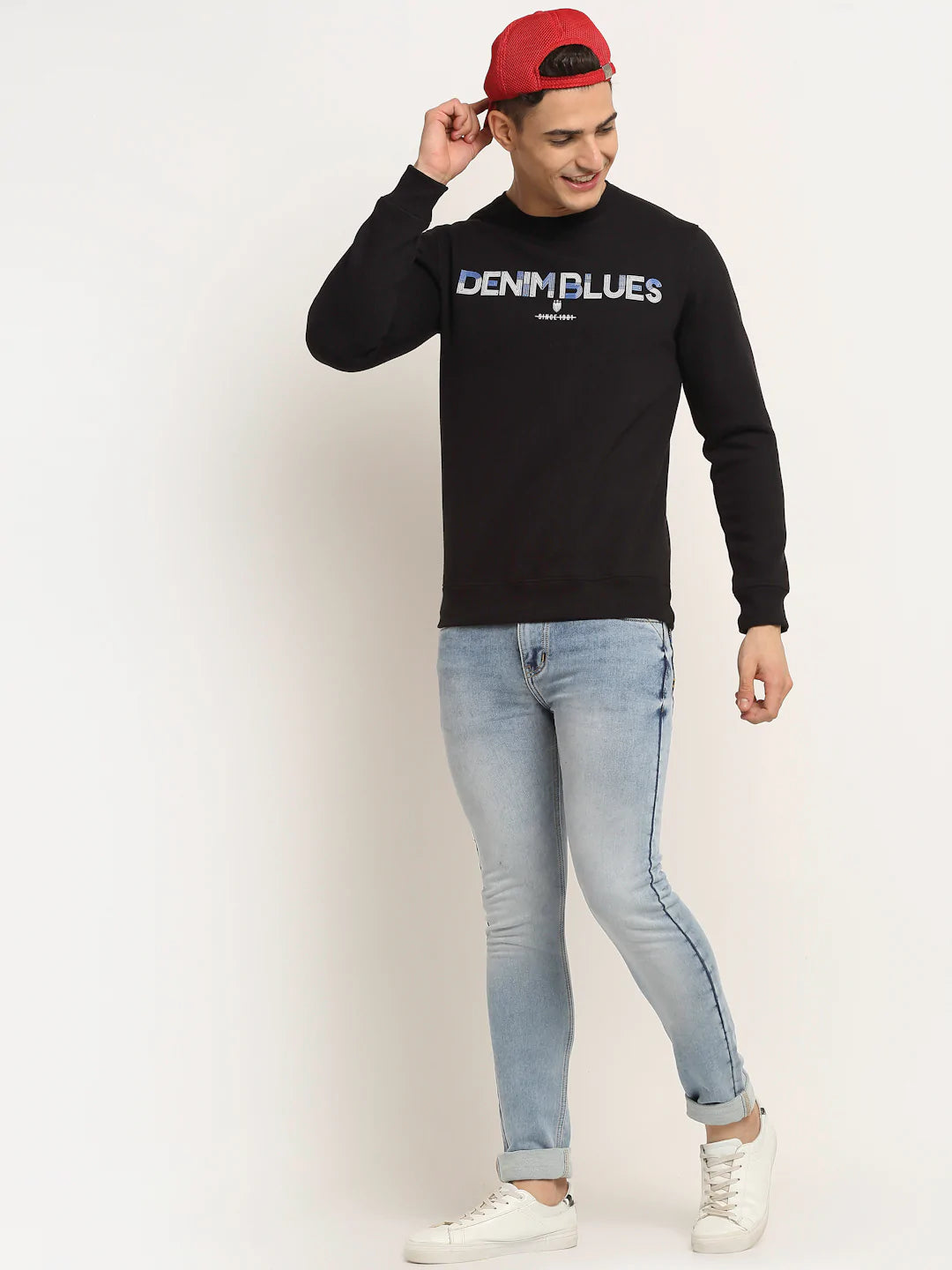 Men Black Printed Sweatshirt