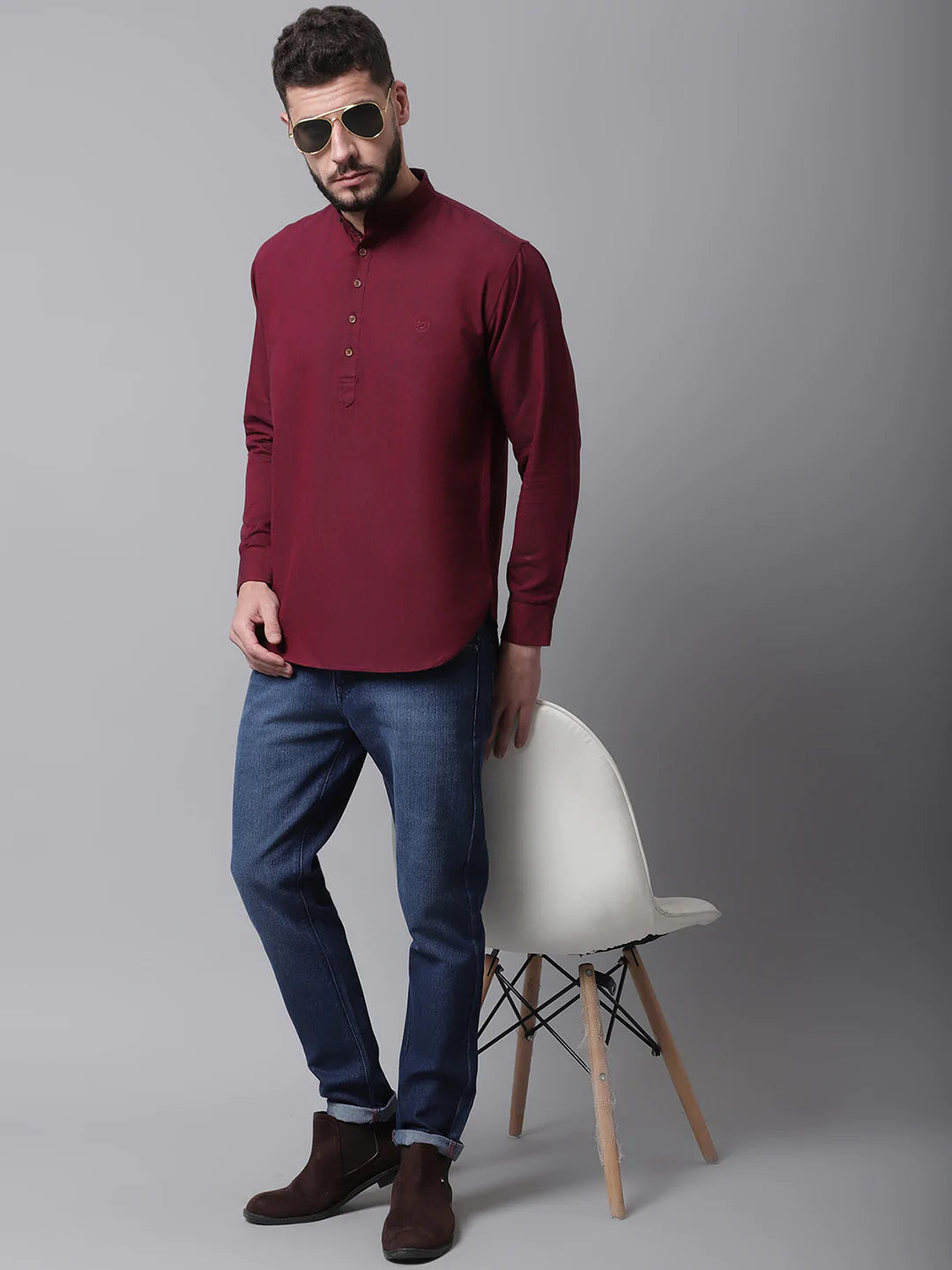 Men Blue Cotton Slim Fit Low Distress Light Fade Stretchable Jeans