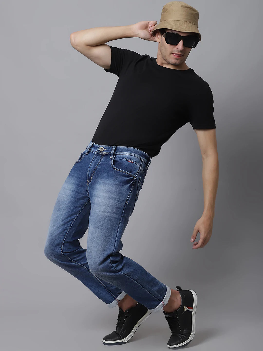 Men Blue Slim Fit Heavy Fade Stretchable Jeans