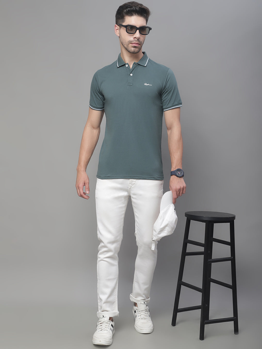 Polo Collar Slim Fit Cotton T-Shirt