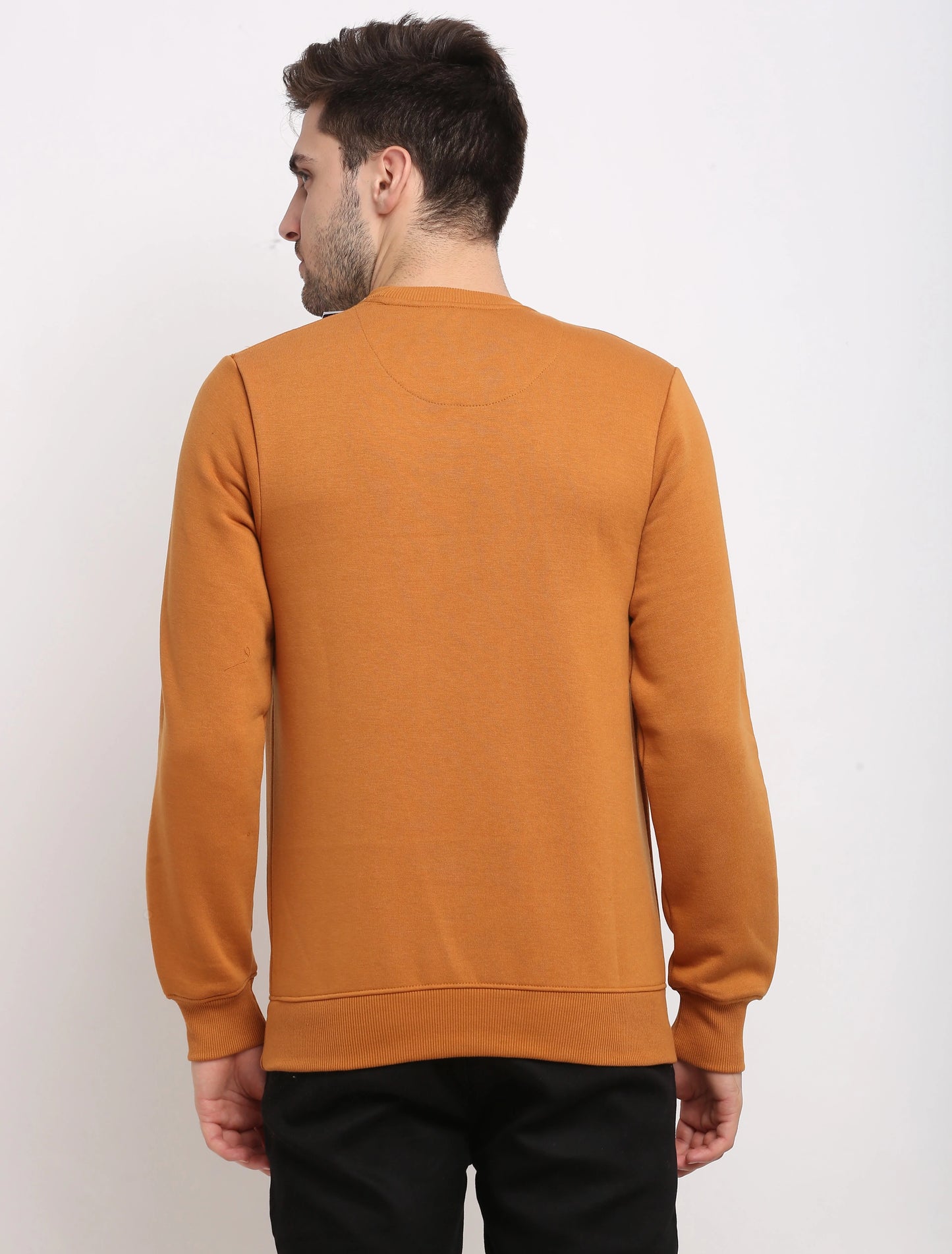 Men Mustard Printed Sweatshirt