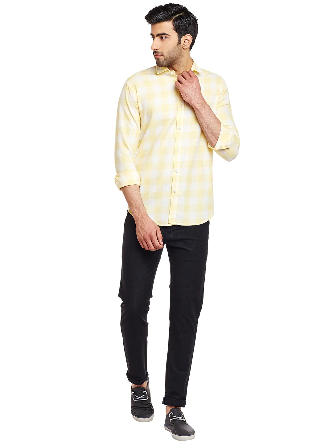 Men Black Slim Fit Trousers